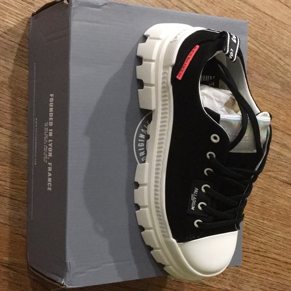 Black and White Chunky Sneakers